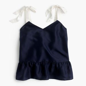JCrew Navy Bow Tie Tank